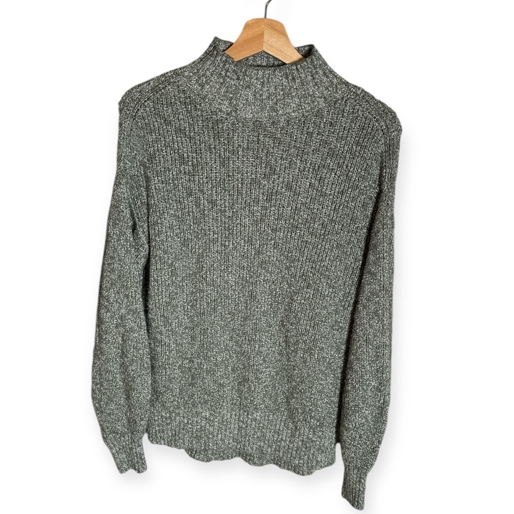 Aerie Green Heathered Mock Neck Knit Sweater NWOT Size S